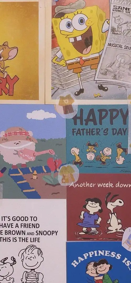 壁纸|可爱卡通拼接风