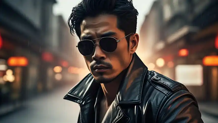 社会人壁纸来袭😎,墨镜皮夹克,霸气侧漏💥