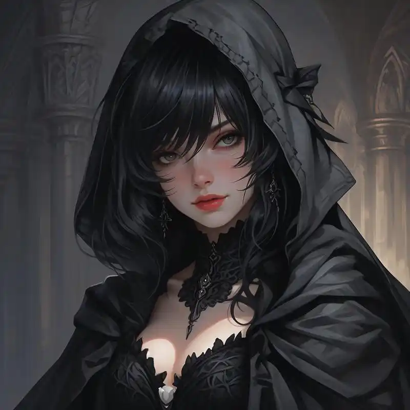 暗黑系列头像94丧系女生头像 暗黑系列女生头像来啦,丧丧的头像,好