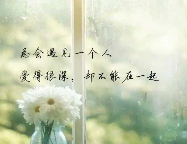 红尘滚滚,人潮人海,总会遇见一个人,爱得很深,却不能在一起,会牵挂一