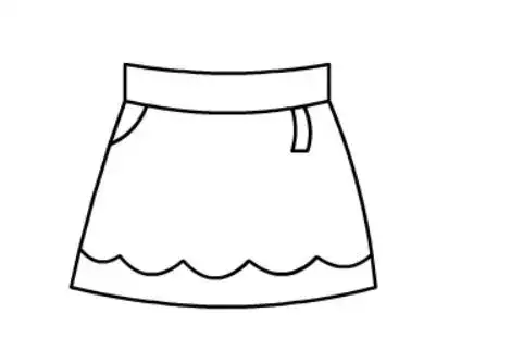 女孩夏天的短裙简笔画