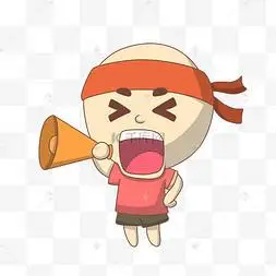 促销人物呐喊插画