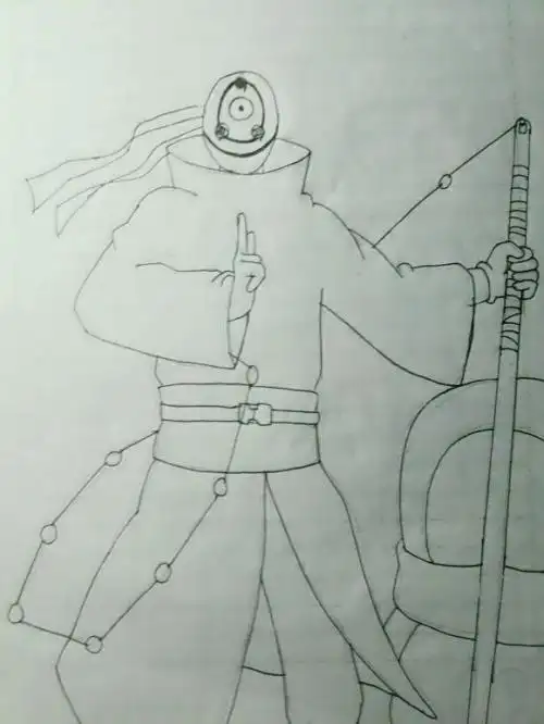 宇智波带土简笔画q版