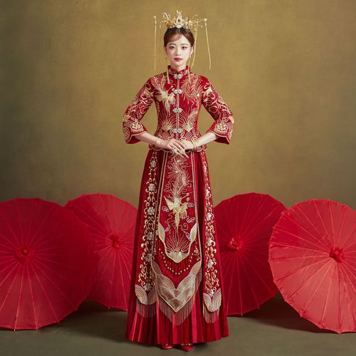 秀禾服2021款婚纱新娘礼服中式礼服敬酒服服装女服装批发女装批发