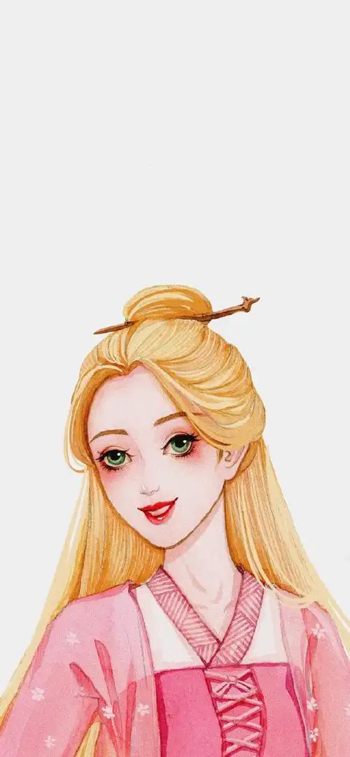 迪士尼公主古风手绘高清手机壁纸