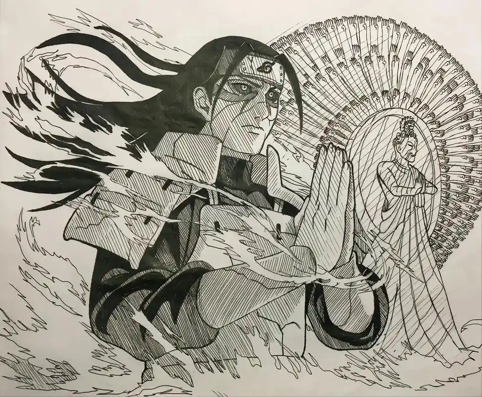 你也想起舞吗?#手绘 #火影忍者 - 抖音