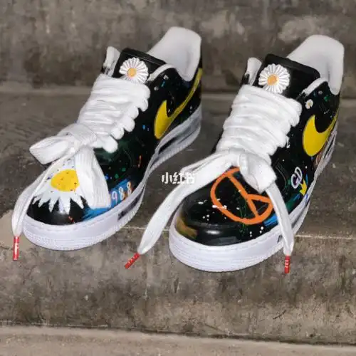 集美们权志龙空军一号涂鸦定制来啦_权志龙_涂鸦_鞋子_小雏菊_石家庄