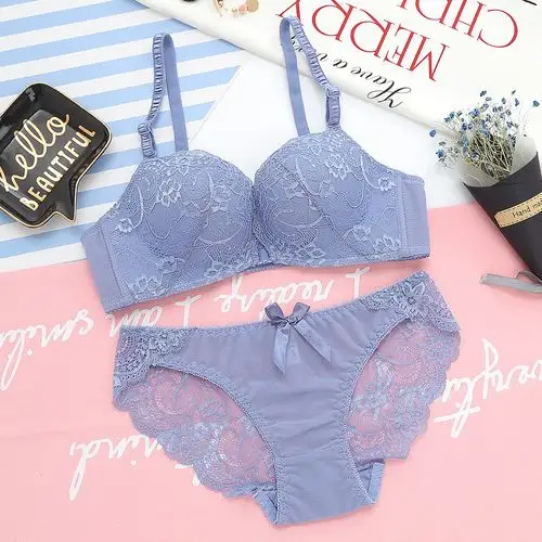 柔滑不空杯聚拢无痕文胸套装小胸少女加厚款美背光面2020新款内衣视频