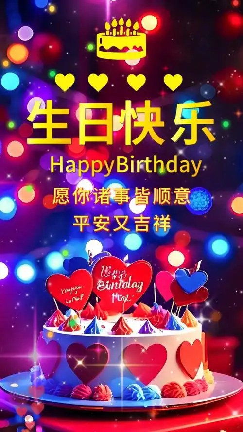 祝你生日快乐祝福视频同款制作,可以添加名字/修改日期和照片