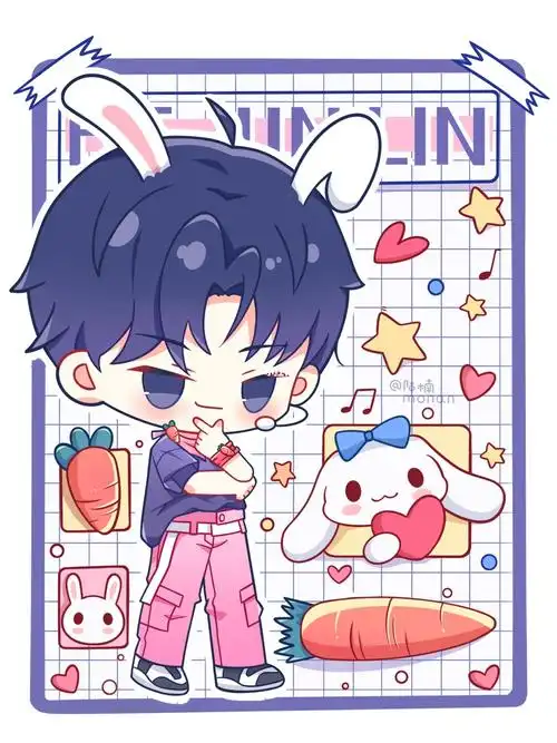 贺峻霖q版绘画过程