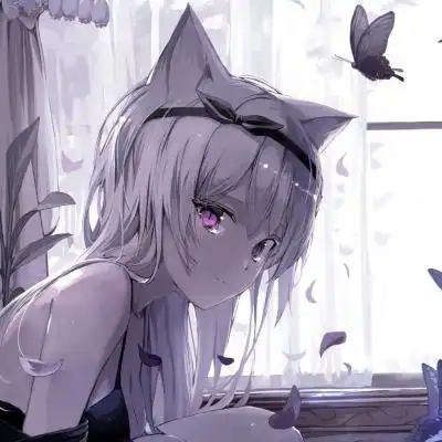 高清可爱的二次元猫耳朵女孩动漫头像图片