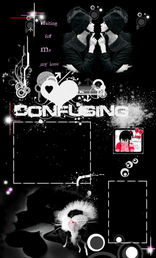 qq空间个性黑色模块爱我