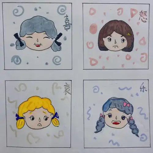 小学美术 五年级美术 喜怒哀乐～ 疫情快结束吧!