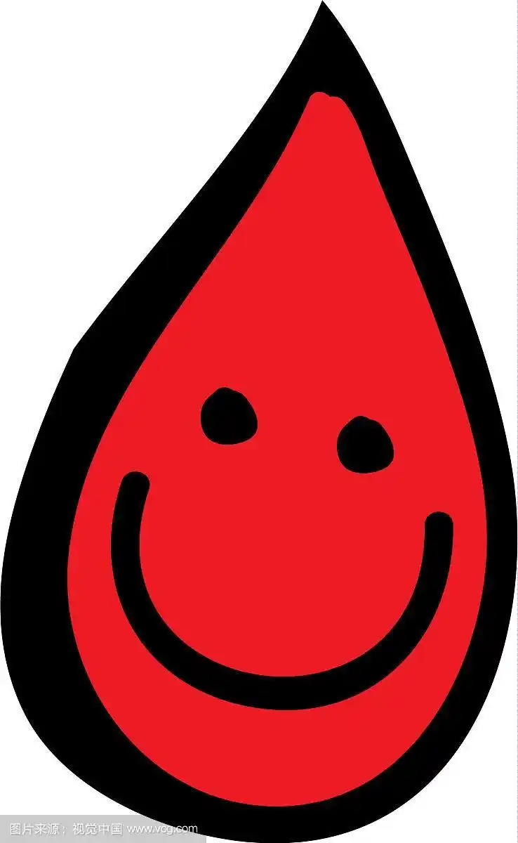 彩色手绘剪影血滴图标