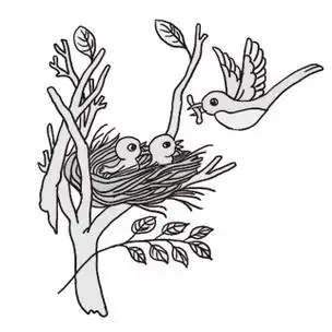 儿童简笔画鸟巢怎么画