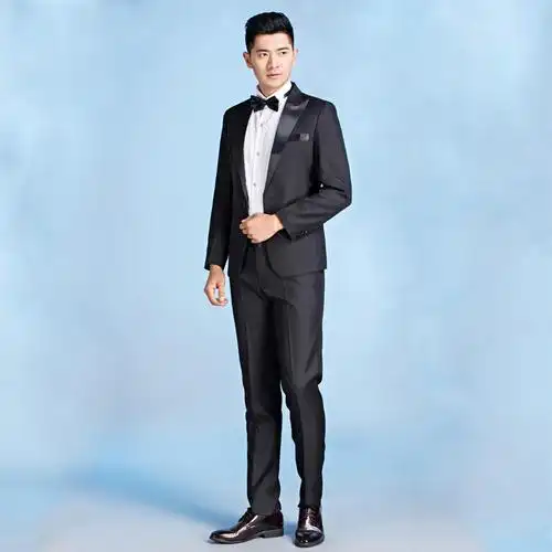 (今日10折)新款男士礼服新郎结婚西服套装男歌手主持人司仪演出服装影