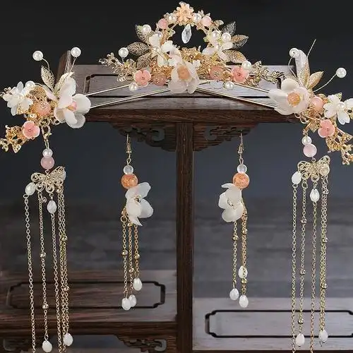 汉服头饰儿童古风发饰女孩宝宝古代配饰发夹女童流苏中国古装饰品