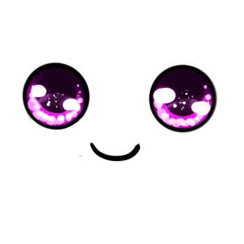 可爱大眼睛微笑表情