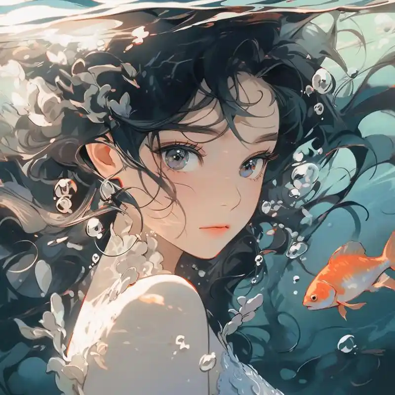 水中回眸头像-ai绘画.#ai绘画 #优质头像 #该换头像啦 - 抖音