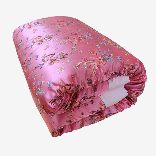 龙凤被套丝绸绸缎被子老式包边棉被手工被面被子