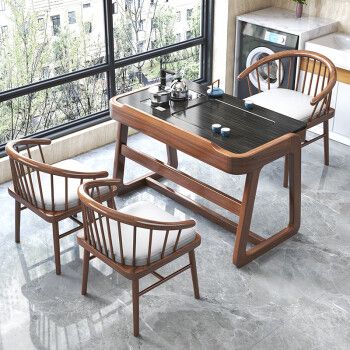 阳台茶桌椅小户型 组合实木客厅家用小茶台新中式现代简约轻奢小户型