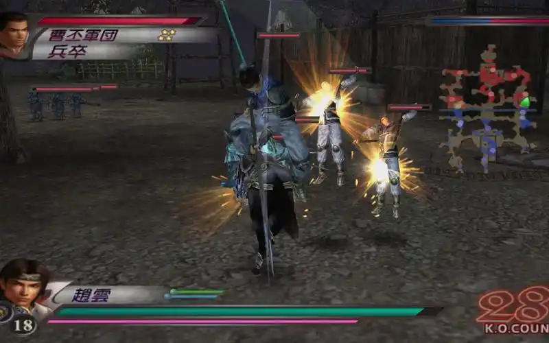 真三国无双3猛将传解锁向版赵云五丈原之战普通难度娱乐视频