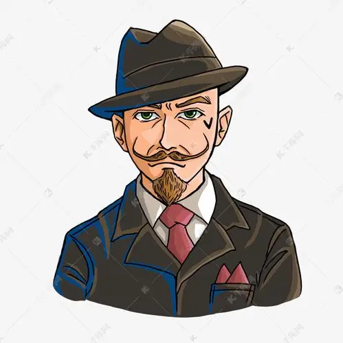 戴帽子的绅士免扣图