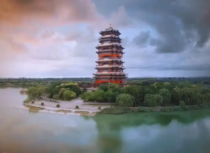 滨州黄河楼航拍美景,不容错过!