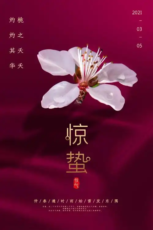 惊蛰图片配图海报大全带字简单惊蛰祝福问候说说文案句子