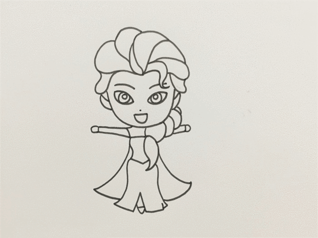 艾莎公主简笔画图片 艾莎怎么画艾莎女王冰雪奇缘简笔画大全艾莎公主