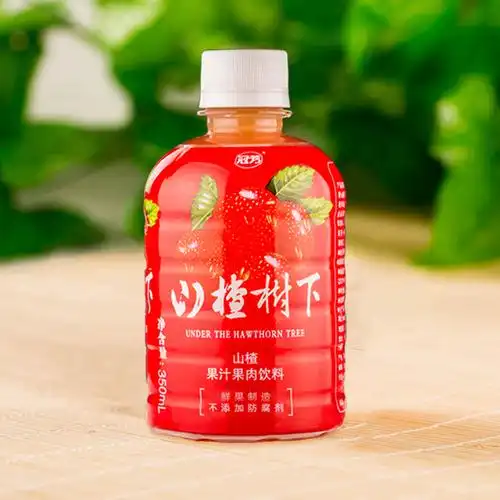 山楂树下山楂果汁果肉饮料350ml*6瓶/12瓶/15瓶整箱可选. 新日期15瓶
