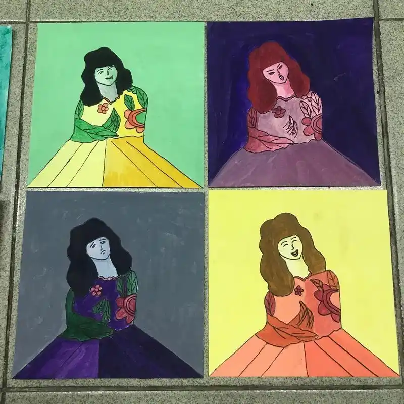 色彩结构绘画 酸甜苦辣 喜怒哀乐    大一作业 酸甜苦辣 喜怒哀乐