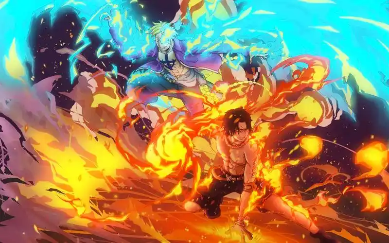 海贼王:火焰vs青炎,高端局对战,艾斯与马尔科谁的实力更强?#up学院新