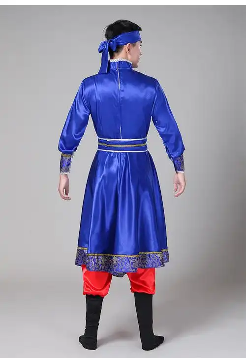 蒙古族服装男装夏季蒙古服装蒙古舞蹈演出服少数民族摔跤舞蒙古袍蒙族
