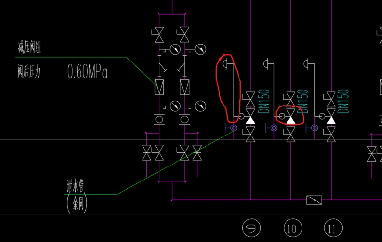 老师麻烦帮忙看一下,喷淋系统图里,红圈里的这两个图例是什么意思?