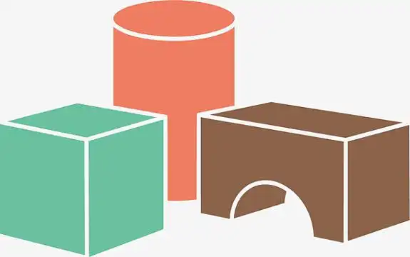 矢量图多个立体图形