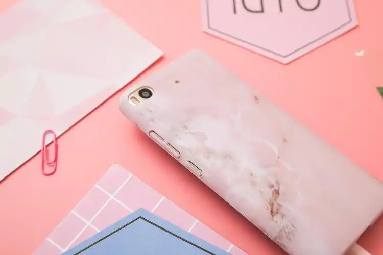 粉色大理石小米6手机壳女款note3防摔5c全包小米5x磨砂mix2硬壳5s