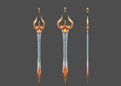 飞剑 宝剑 福剑 新年 新春 武器 兵器 神兵 法宝 法器 次世代手绘