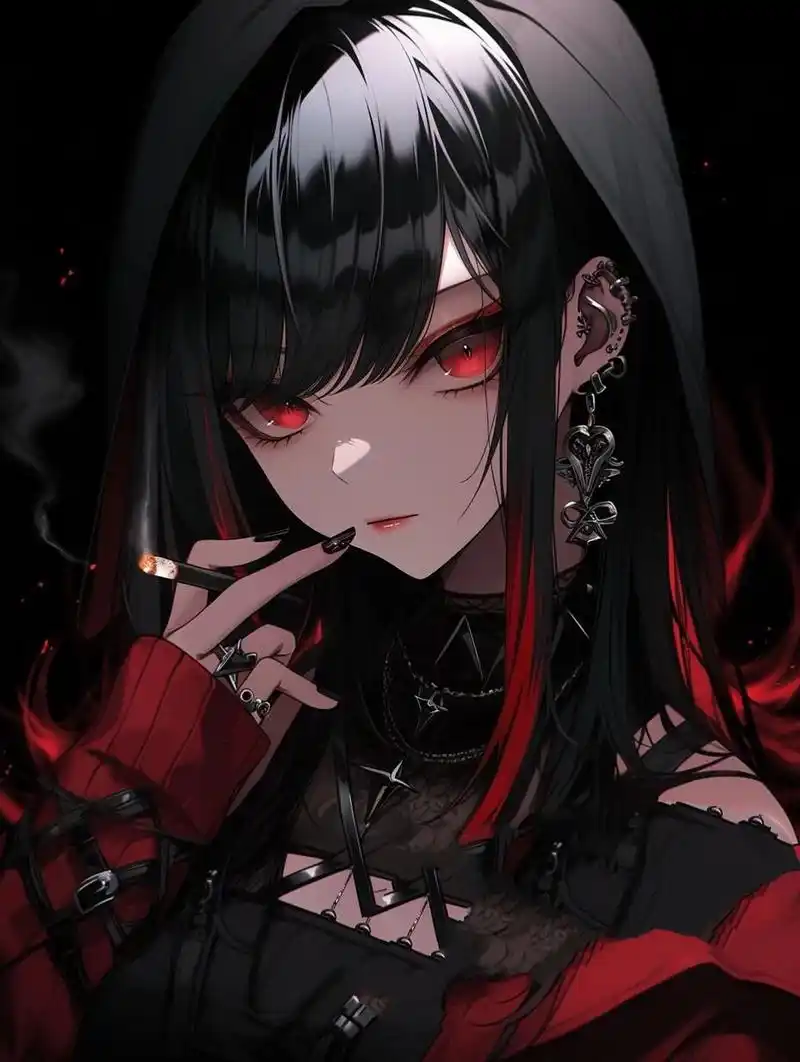 抽烟的女孩cool 787878 禁止搬运/商用/二改 787878