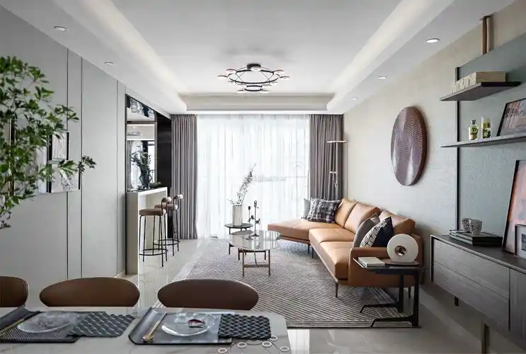 宜宾半岛大院简约风格105平米装修效果图案例_宜宾创兴装饰装修设计