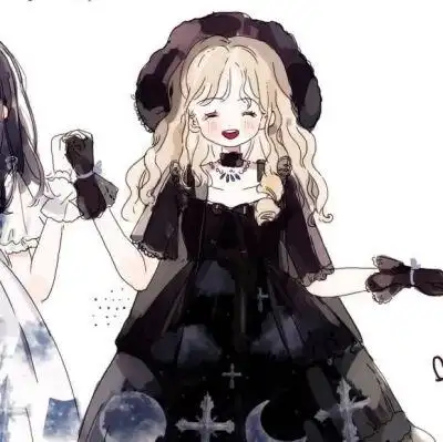 粉色洛丽塔闺蜜头像