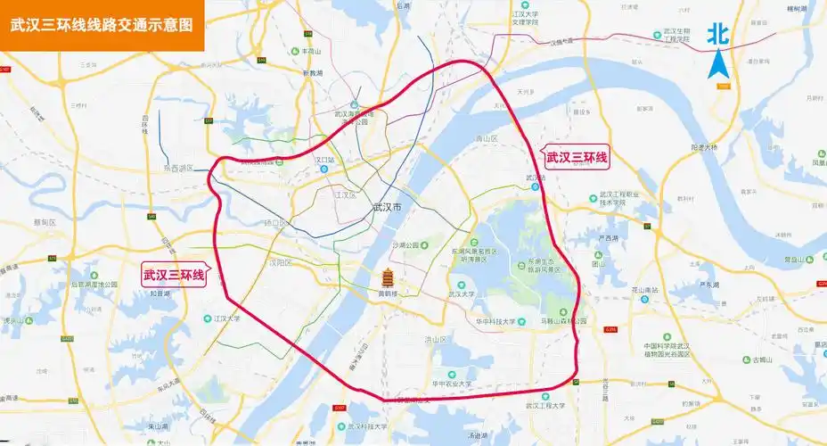 p>武汉三环线,又称武汉中环线,全长91公里,由武汉 a target="_blank"