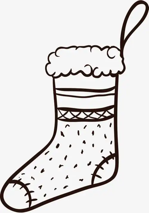 手绘手绘卡通袜矢量图
