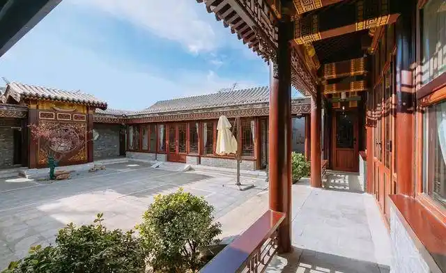 北京四合院有小型,中型,大型之分,同种类型的院落在尺度上也不尽相同.