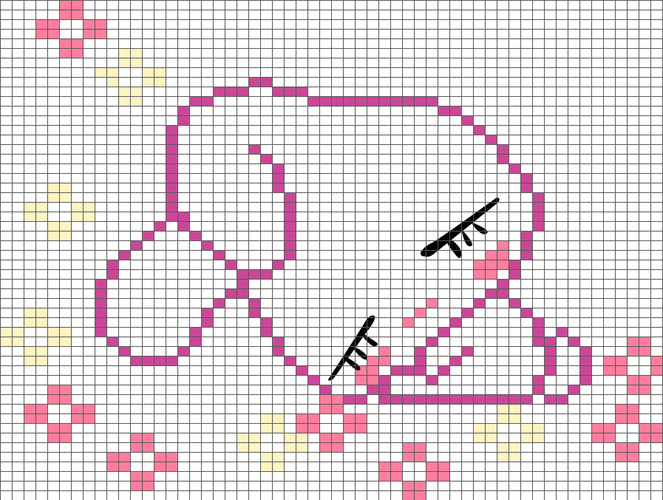 毛衣编织高清图案-多种兔子形象图案