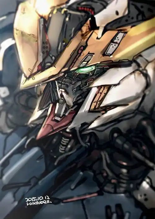 巴巴妥司|插画师rondobell的巴巴托斯高达插画图片