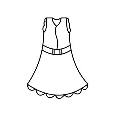 夏天穿的裙子简笔画法   怎么画无袖子的幼儿夏天衣服简笔画酷酷的