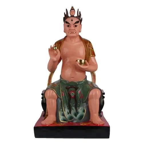 面然鬼王神像树脂彩绘道教佛教工艺品大士爷像面然大士佛像摆件