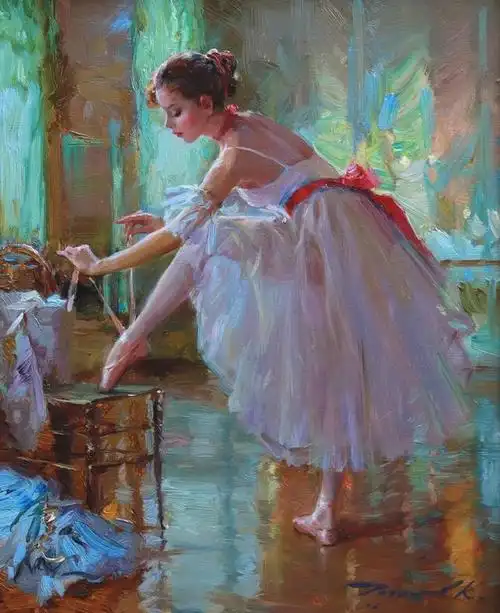 "芭蕾舞"康斯坦丁·拉祖莫夫 绘画作品欣赏