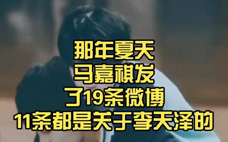 那年夏天马嘉祺发了19条微博11条都是关于李天泽的